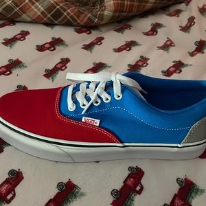 vans red/blue/gray size 9